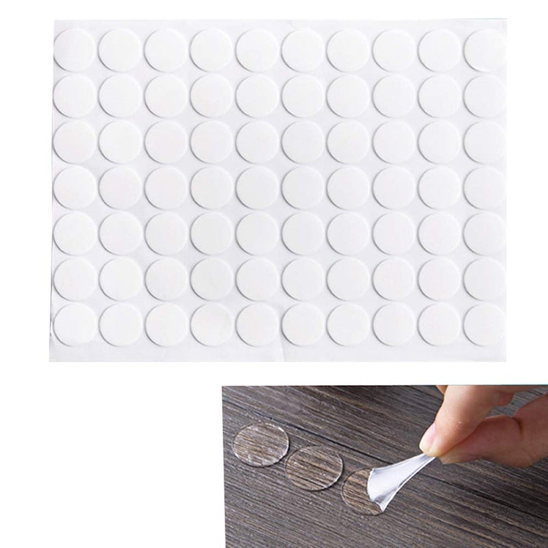 Teensery 210 Count Transparent Double-Sided Tape Stickers Round Acrylic No Traces Adhesive Sticker Creative Super Sticky Waterproof Small Stickers 2 cm/0.8 inch - Image 1